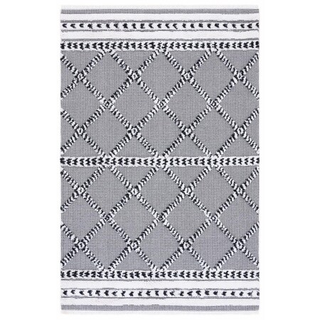 Safavieh 8 x 10 ft. Augustine 700 Power Loomed Rectangle Area Rug Black & Ivory AGT714Z-8